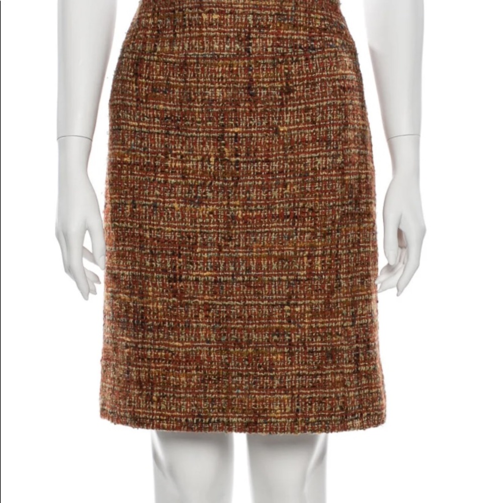 Chanel Boutique vintage skirt from fall/winter 1998 Orange & brown tweed pattern